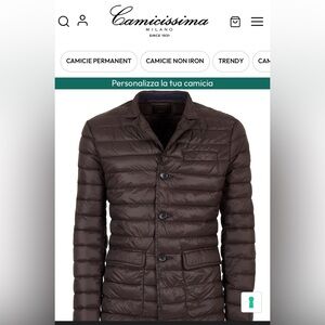 Camicissima milano  Men's Brown Quilted Jacket